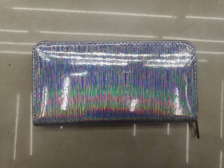 韩版镭射PU中长款钱包皮夹手拿钱包零钱包