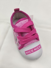 儿童小童粉色运动鞋透气卡通图案休闲系带鞋女童鞋