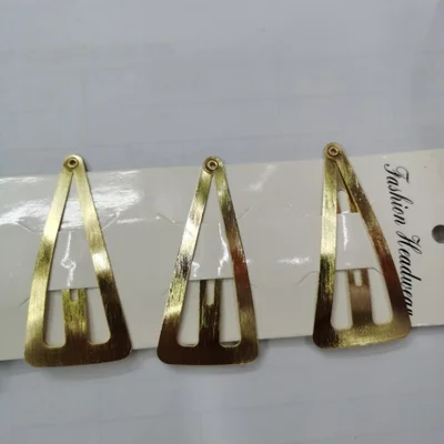Metal Matte Girls Hair Clip Small Clip Triangle Hair Clip