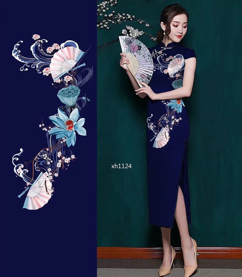 Short Sleeve Long Wedding Ceremony Cheongsam Welcome Dress Wedding Dress Embroidered Bride Into Wine Dress details Picture