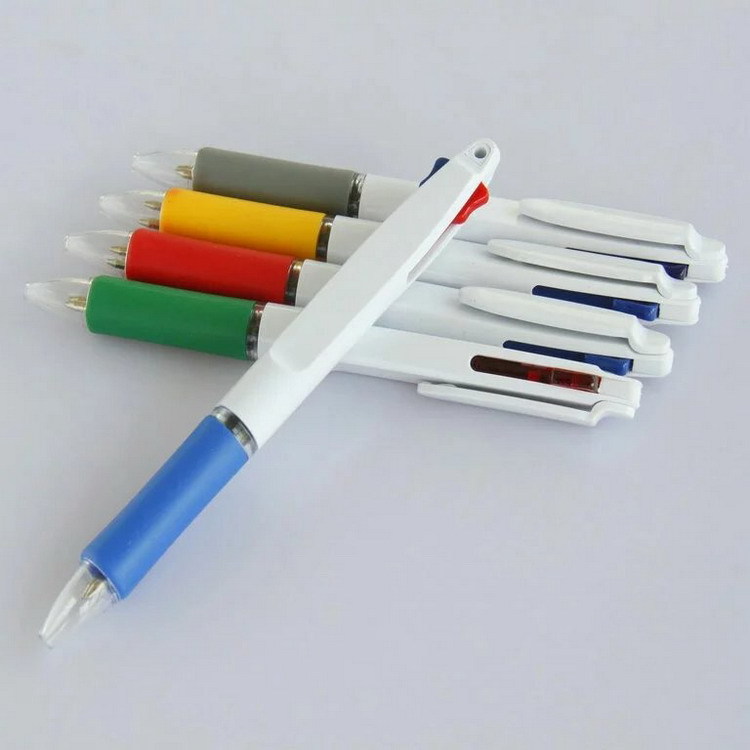 Press Two-Color Ballpoint Pen Plastic Pen Two-Color Advertising Pen Printing Logo Two-Color Pen Transparent Pen Multi-Color Pen Customization details Picture
