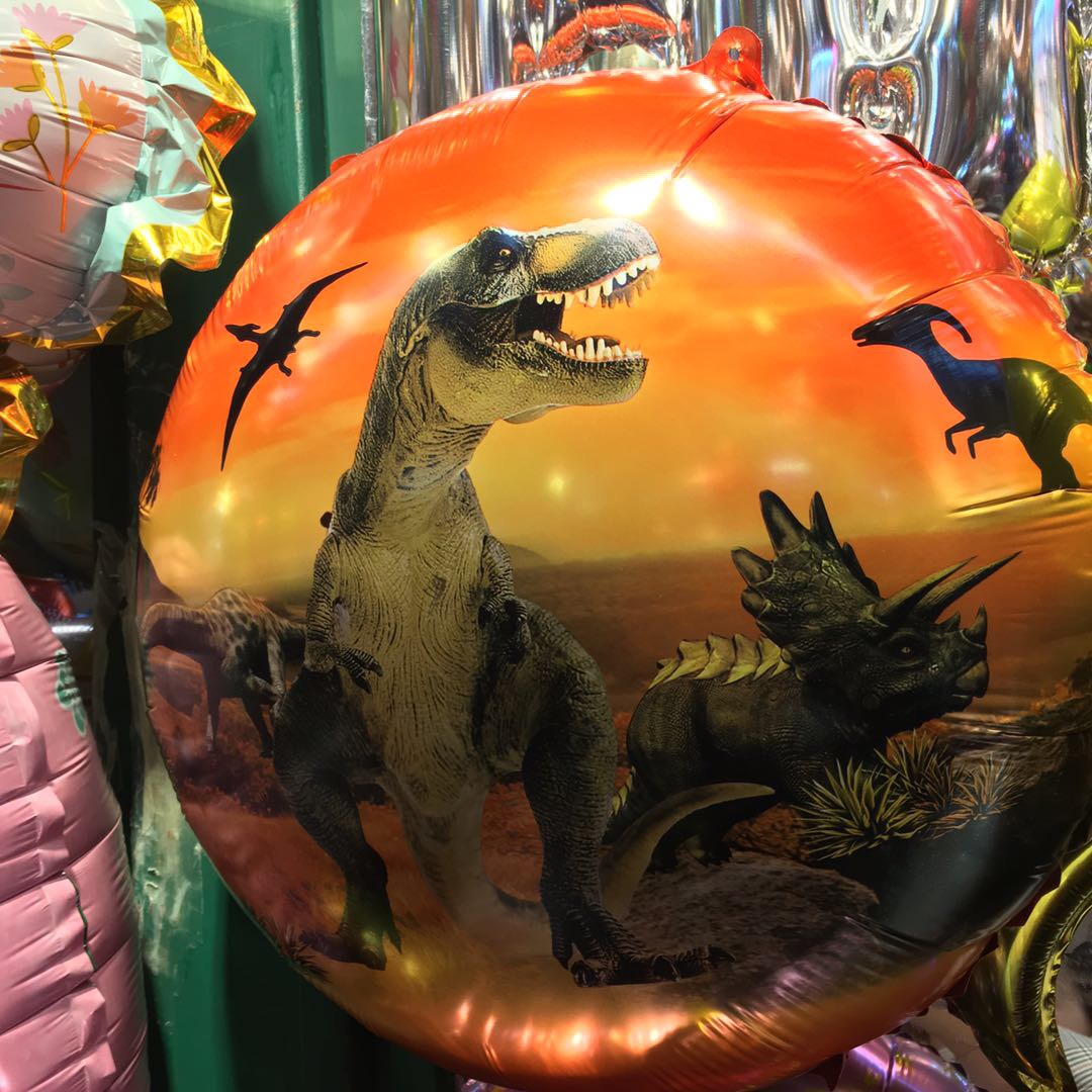 Disposable aluminum film dinosaur balloons, environmentally friendly and pollution-free cultural aluminum film balloons