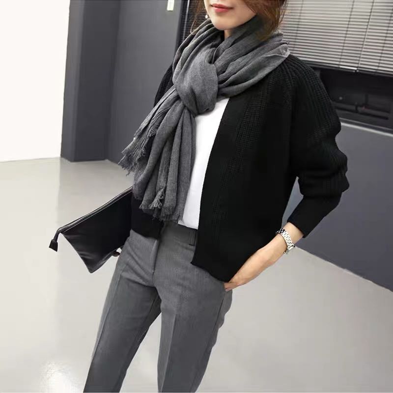 Women's Shawl Autumnwinter Coat Simple And Versatile Casual Explosive Scarf