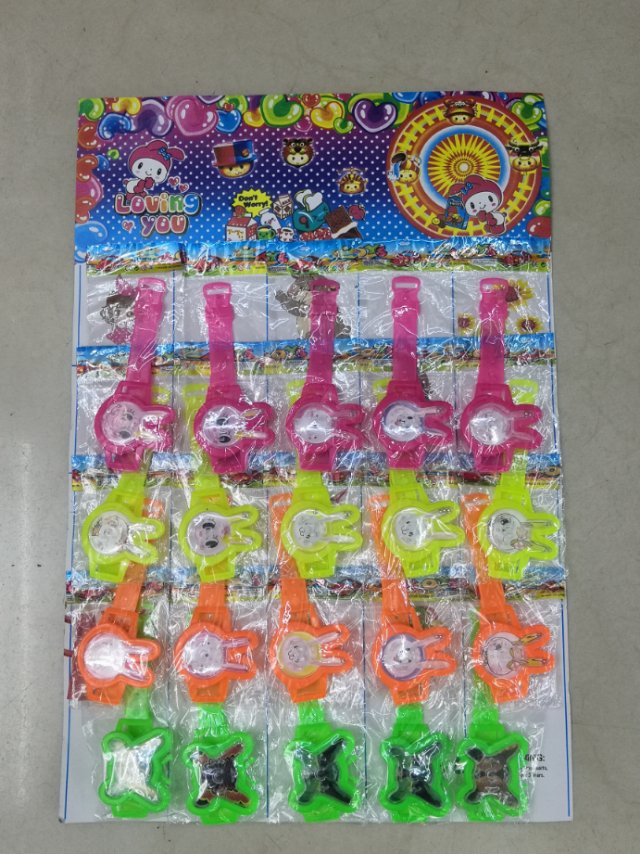 批发儿童塑料多彩兔子手表儿童普通玩具