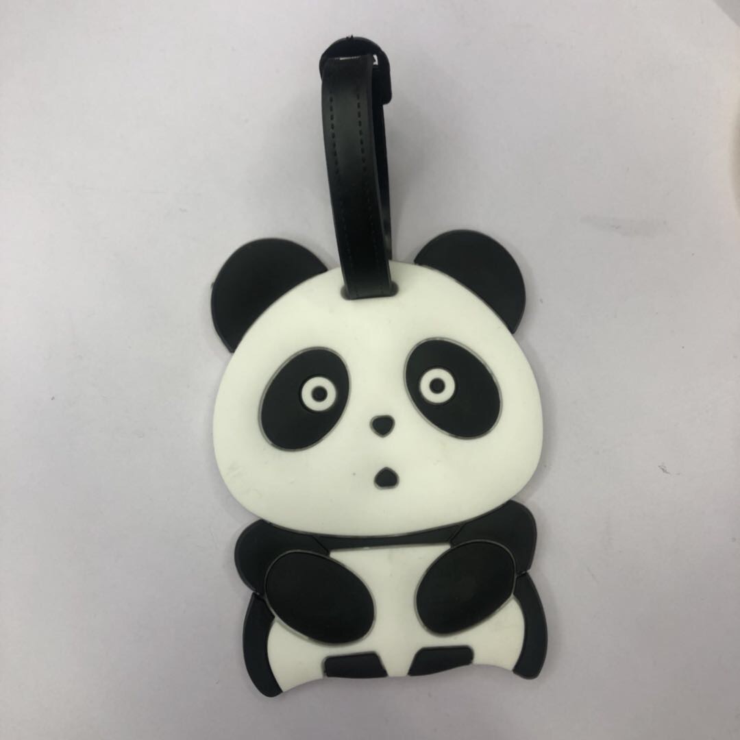 小熊猫行李牌行李箱绑带旅行标签登机牌旅行箱打包带国宝挂牌吊牌托运牌