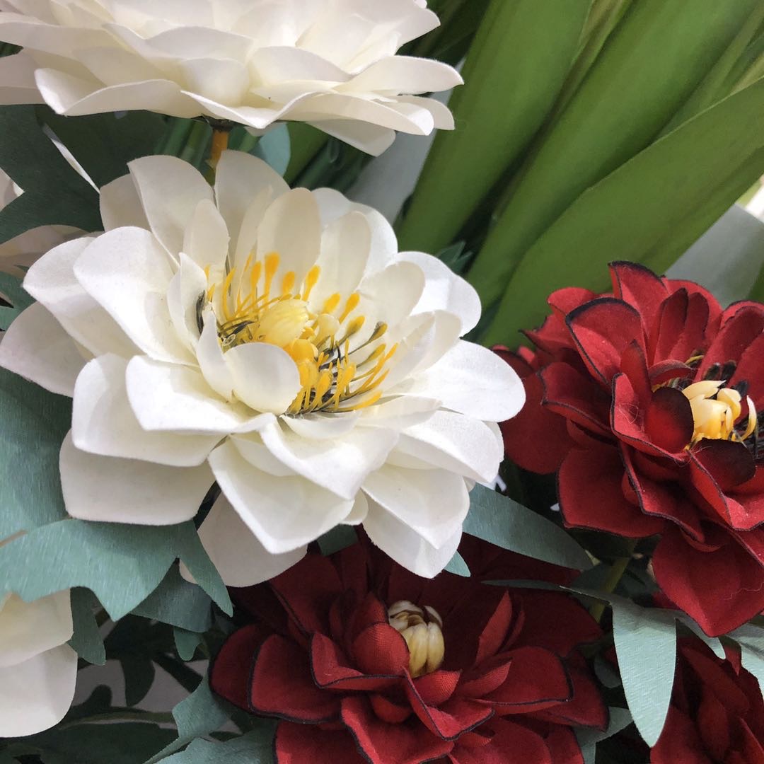 Simulation Dahlia 5 Multi-Color Big Pot Garden Small Fresh Decorative Home Photography Accessories Manufacturers Direct Sales Specification drawing