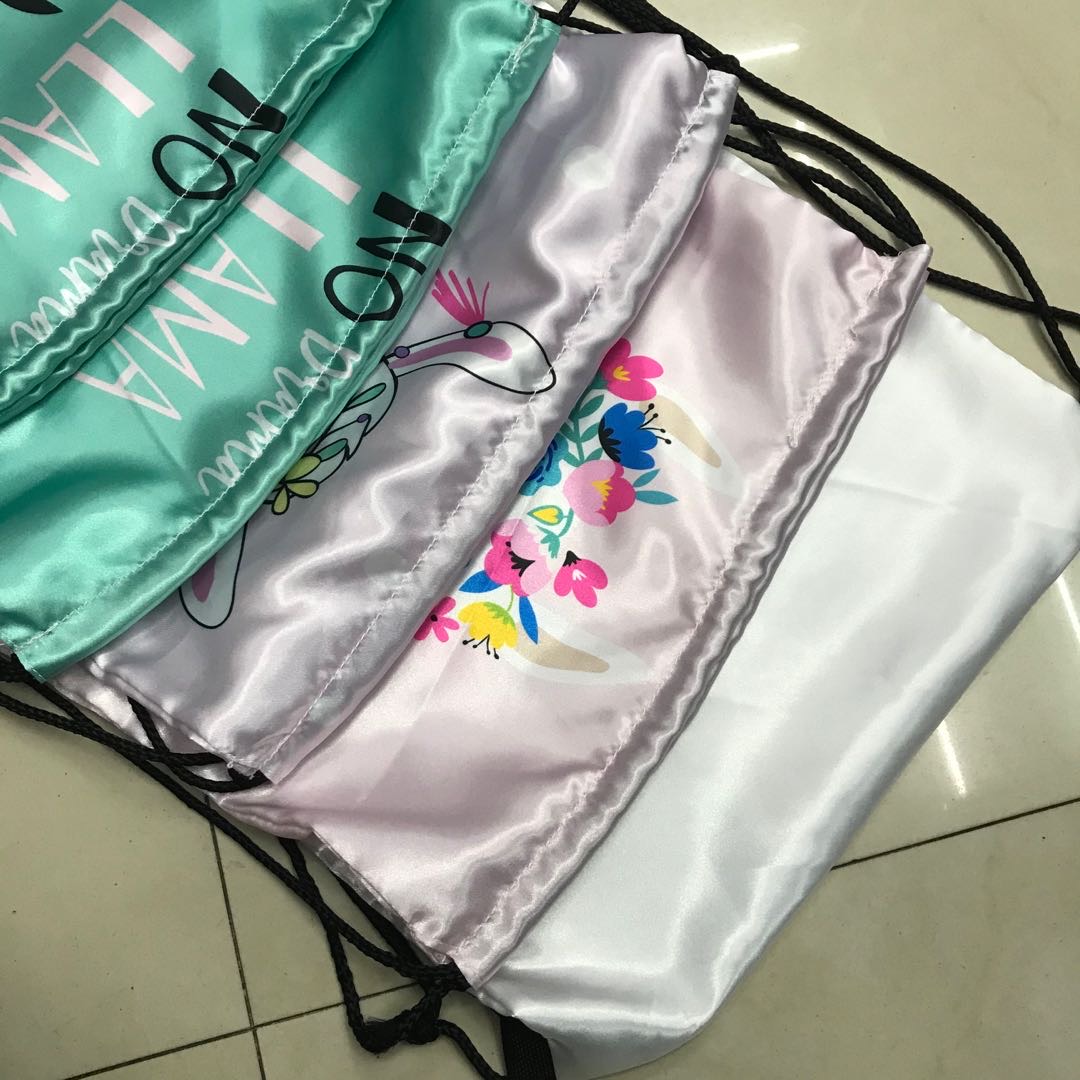 Customized simple drawstring backpack, drawstring bag, fabric bag, sports, travel and eco-friendly event bag details Picture