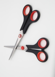 Office scissors, student scissors, learning to cut lace, fabric, teeth, and utility knives Specification drawing