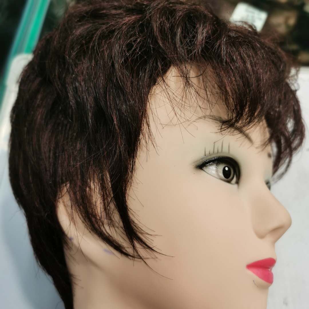 Korean-style fashionable and versatile women's wig with yellow short hair Specification image