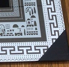 Muslim Living Room Dining Room Hanging Painting Decorative Painting Picture Frame White Mirror Edge Painting details Picture