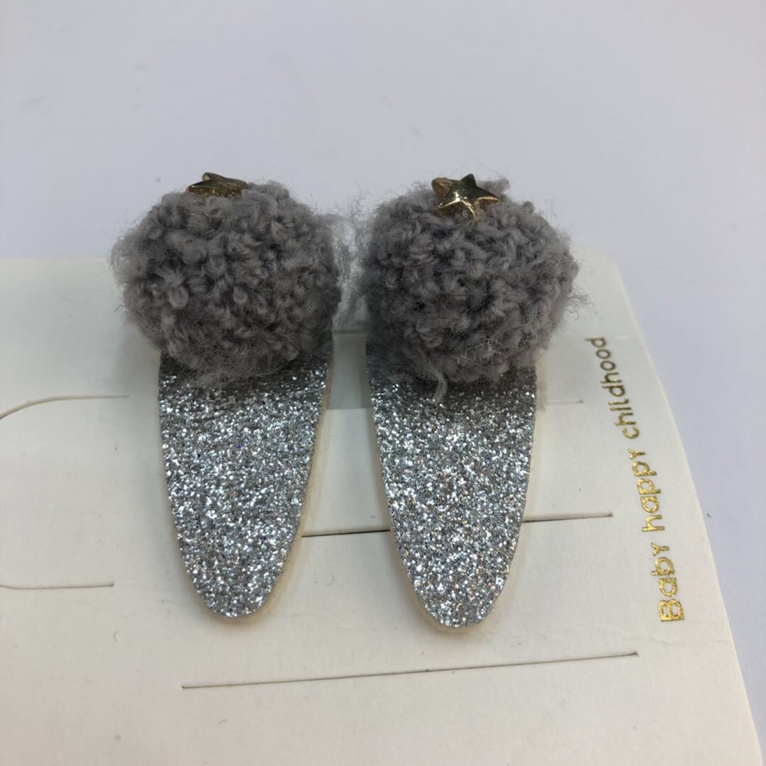 Korean-style fashionable children's hairpins and little girls' hairball clips Specification image