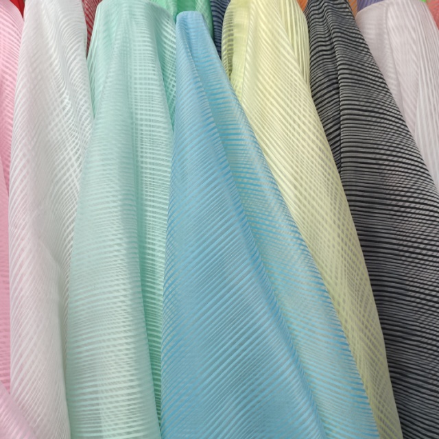 Striped yarn fabric decorative fabric is available in a variety of colors