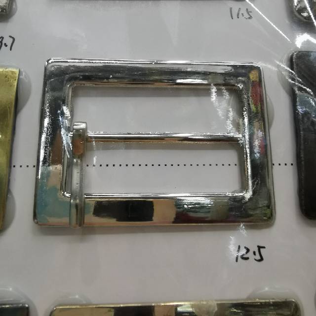 Bright White Alloy Three Speed Line Buckle Belt Buckle Shoe Buckle Decorative Buckle Trench Coat Coat Adjustment Buckle Clothing Accessories details Picture