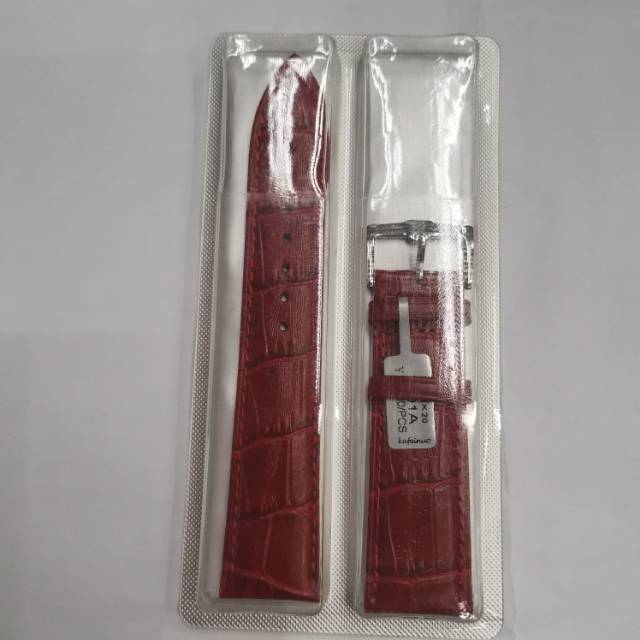 手表带真皮男蝴蝶扣皮带女配件通用表链20mm代用天梭卡西欧浪琴dw