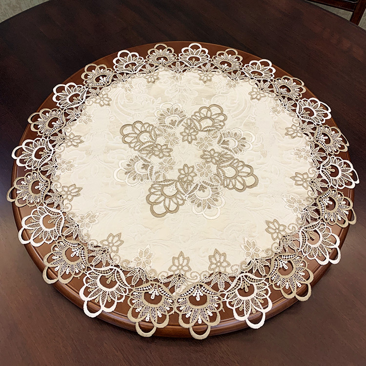 American Large Table Cloth Cloth Round Table Cloth European Lace Table Mat Chinese Household Small Round Table Cloth details Picture