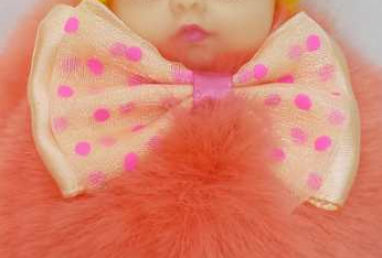 睡娃钥匙扣/领结/钥匙扣毛球细节图