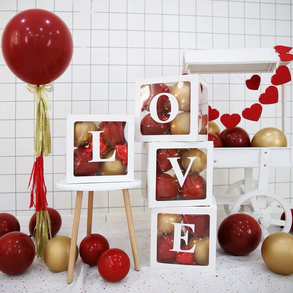 "LOVE Big Box Balloon Confession Magic Tool, a new internet-famous product, party decoration manufacturer wholesale. Specification image