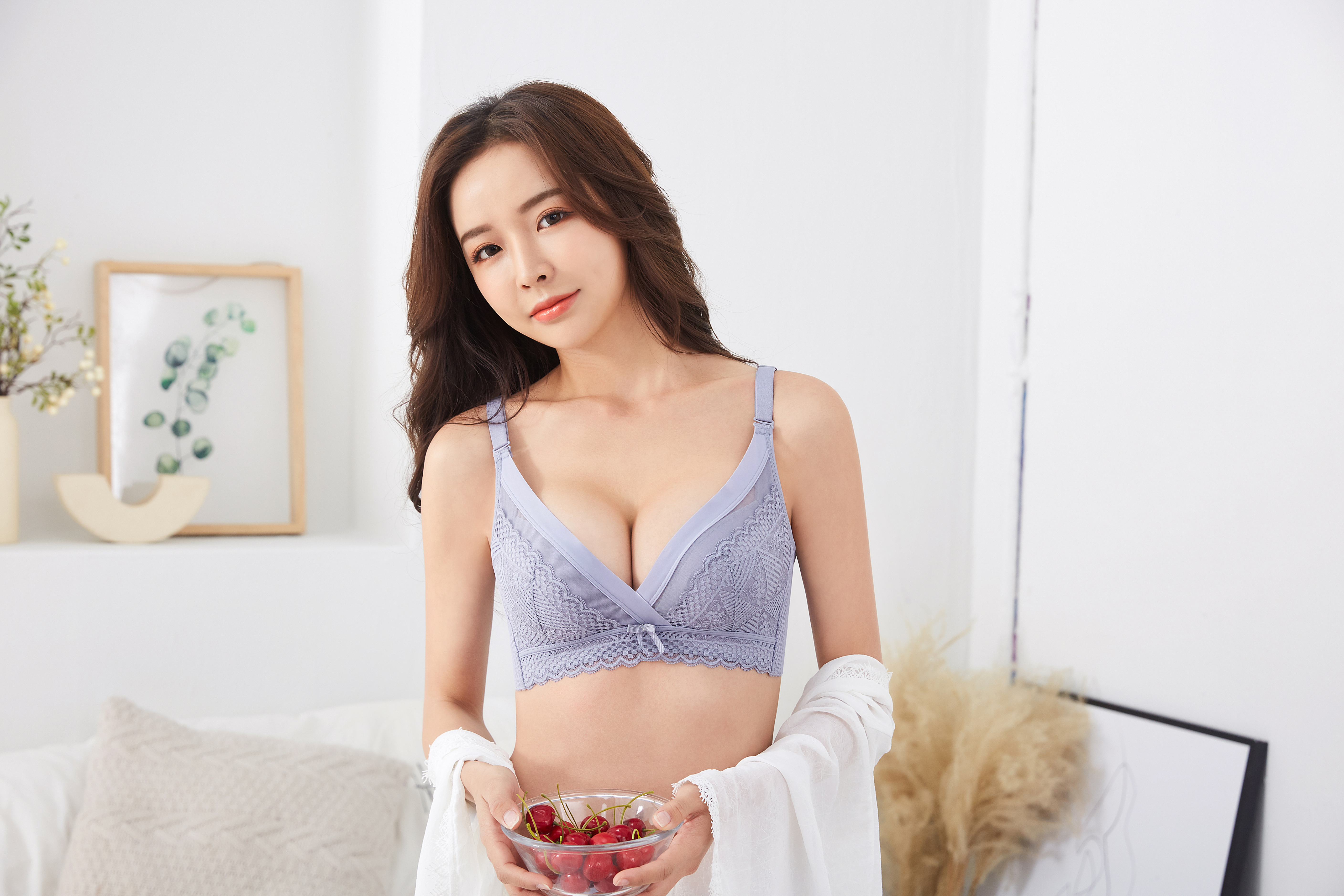 Comfortable And Sexy No Underwire Mesh Pattern Sexy Push-Up Adjusting Bra Retraction Anti-Sag Underwear details Picture