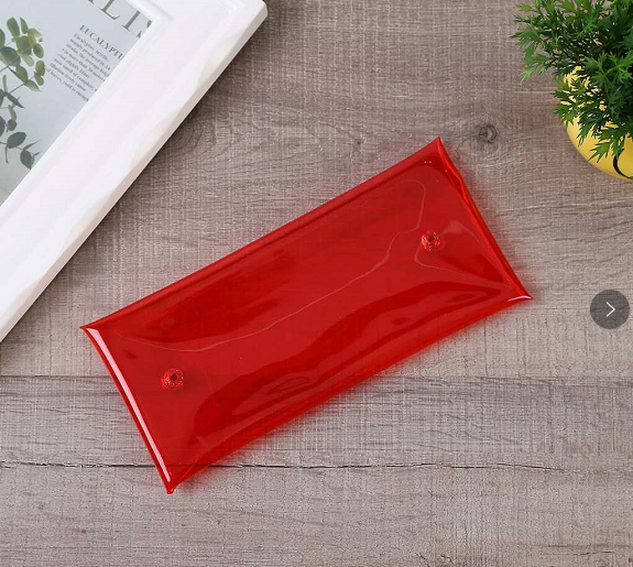 学校透明彩色按扣文具笔袋学生文具细节图