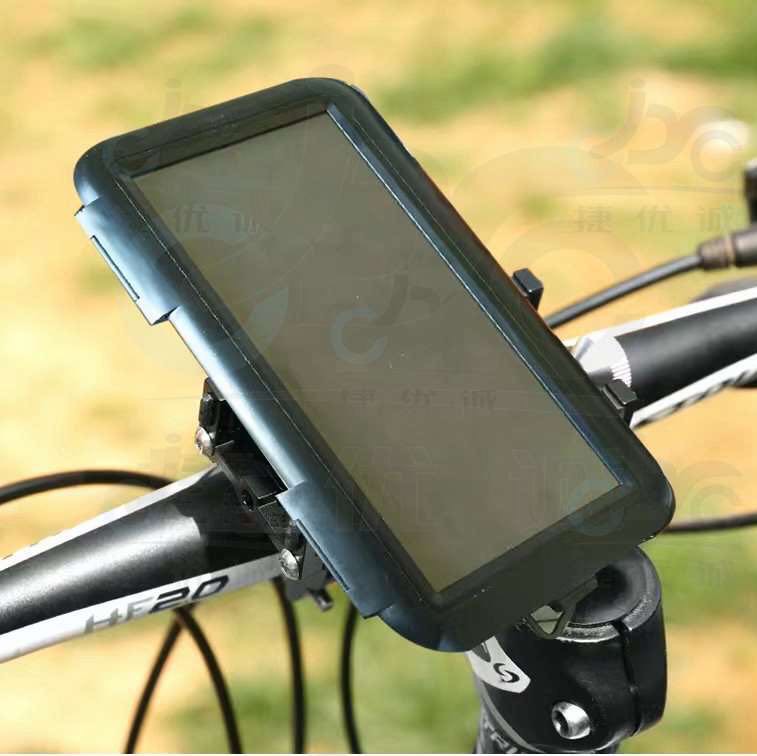 防水可触屏可充电摩托车自行车手机支架产品图