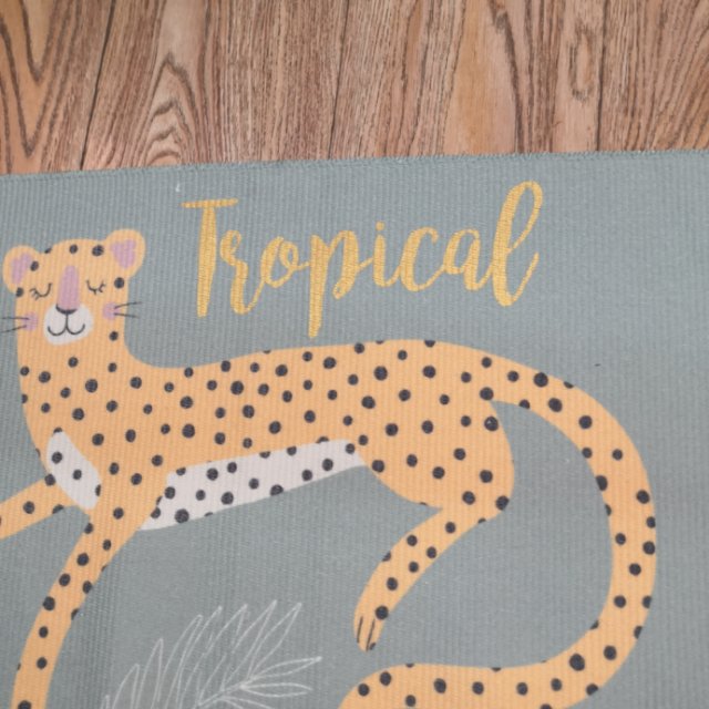 加长版地毯动物图案老虎报纸低碳细节图