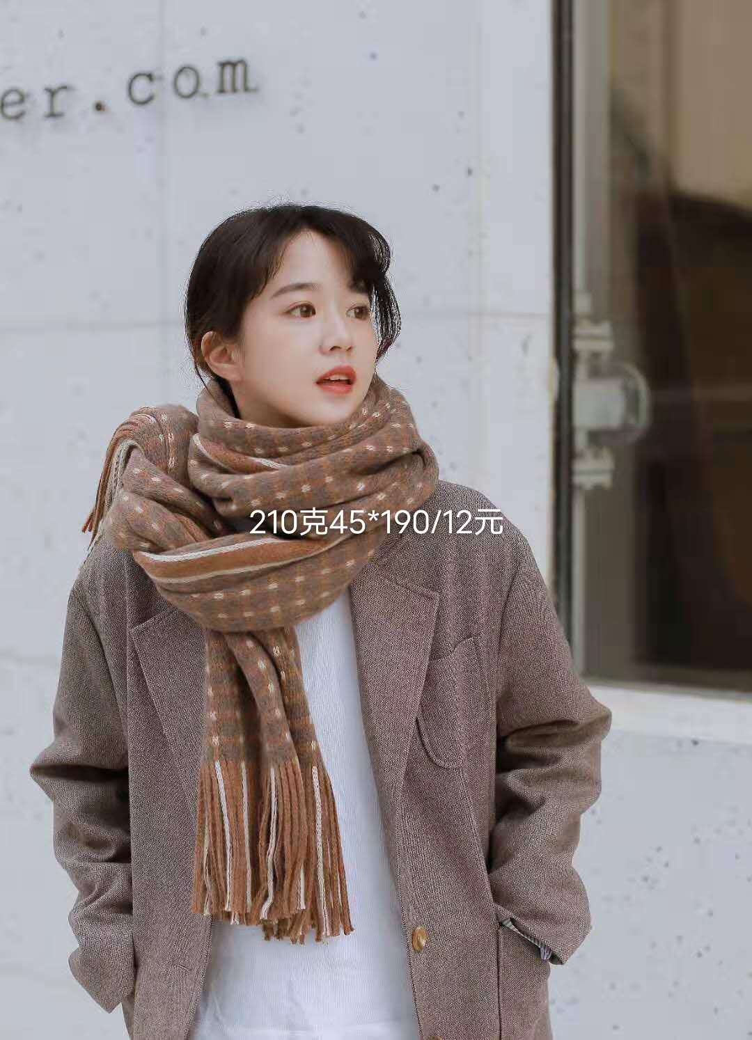 Women's Fashion Trend Casual All-In-One Thick Plaid Cashmere Scarf