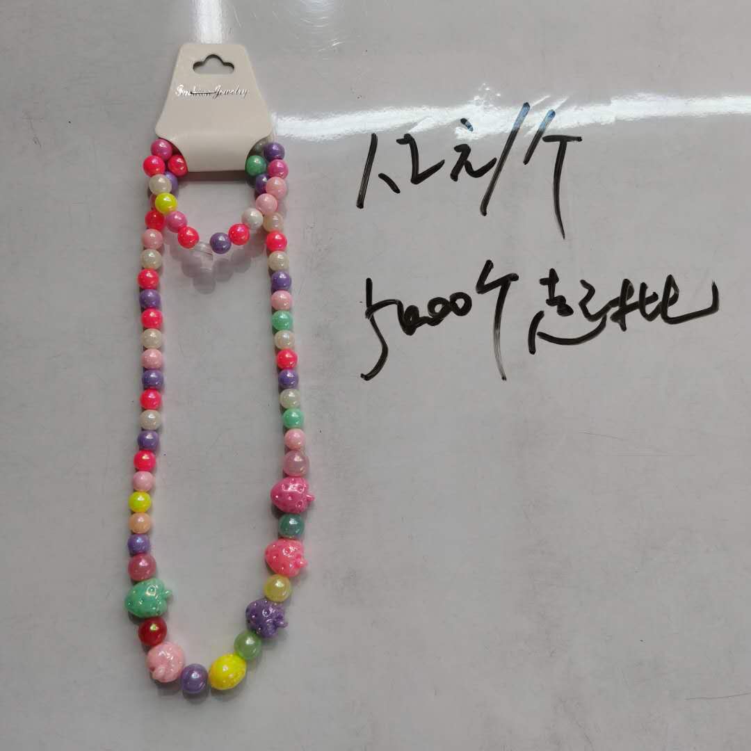 Korean-style fashionable and stylish children's versatile accessory, fruit and colorful bead necklace