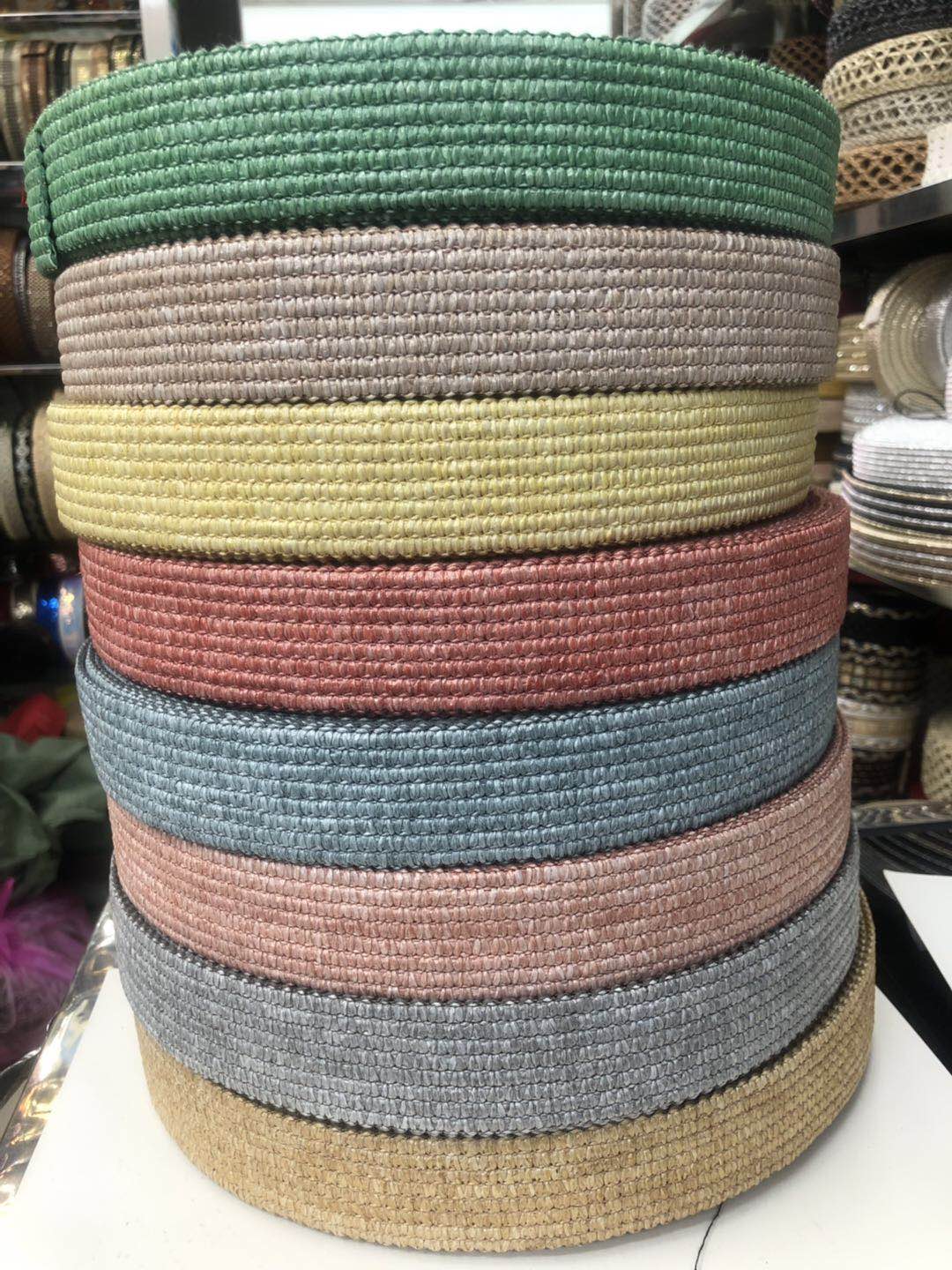 Pp Grass Knitted With Foam Colored Slippers With A Top Belt Headwear