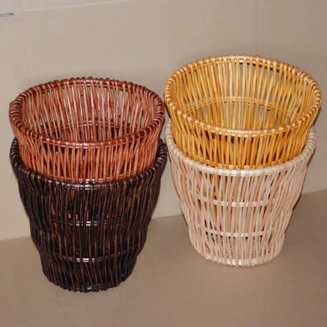 收纳篮藤编脏衣篓脏衣服玩具收纳筐柳编洗衣筐脏衣桶田园布艺