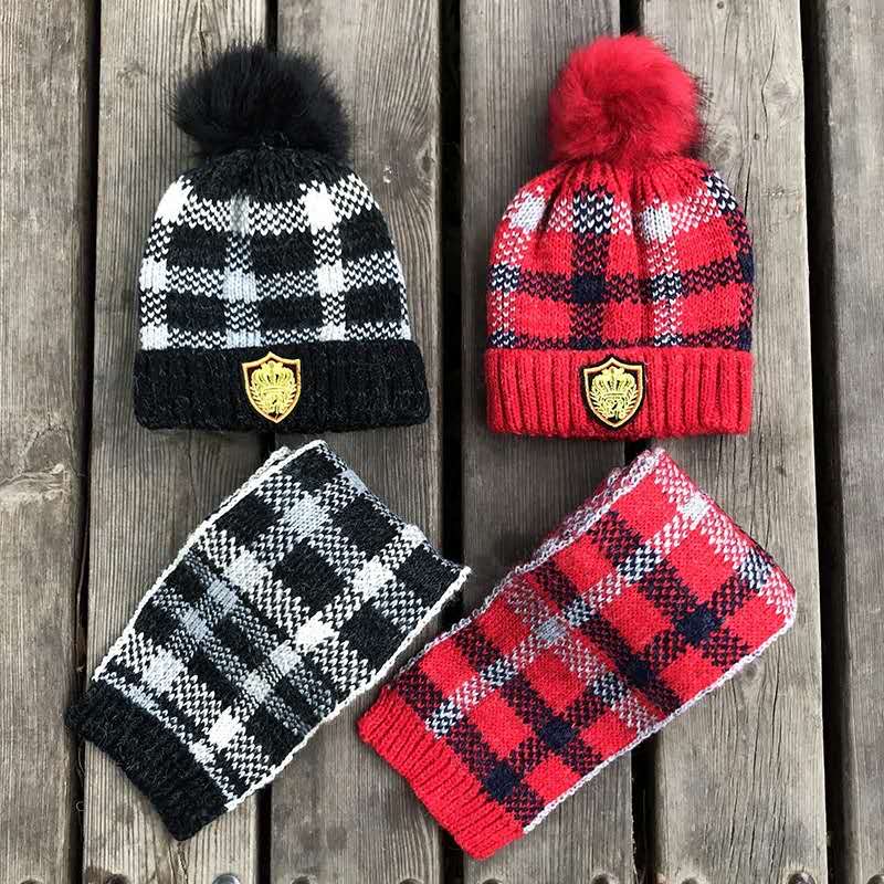 Children's woolen hats and scarves for autumn and winter: 2-year-old baby 3 boys 5 girls hats 6 Korean version 7 children's warm hats Specification image