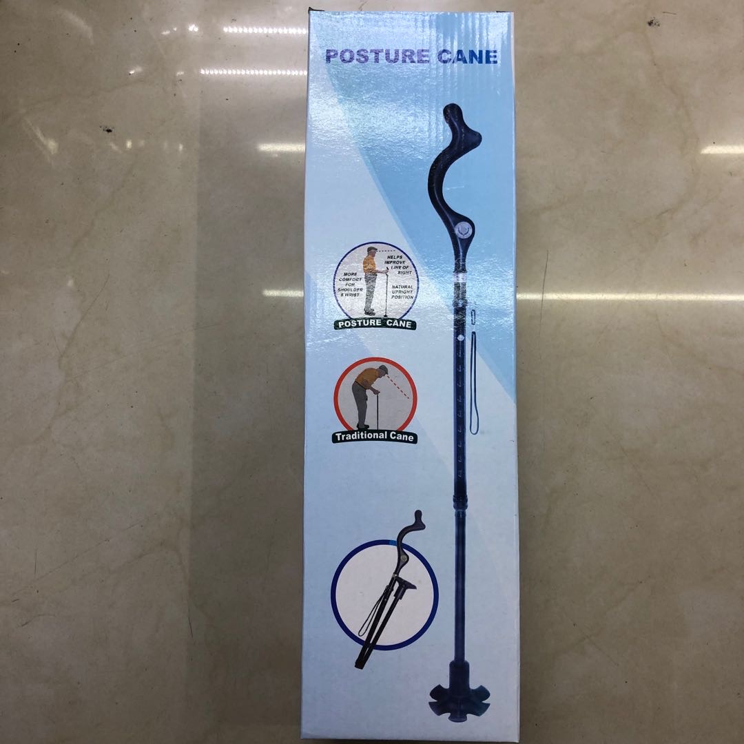 The old man's stick is stick for medical use, with four feet and telescopic portable staff thumbnail
