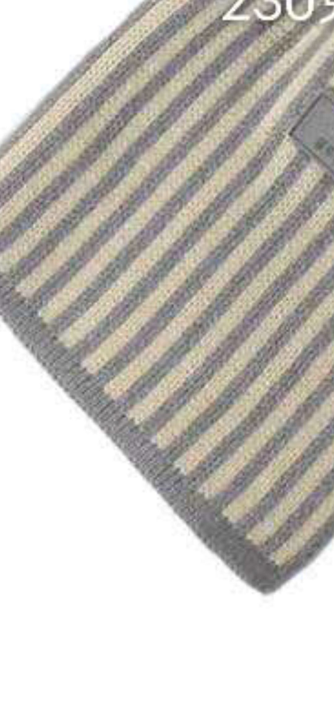 Men's Business Casual Simple Striped Knitted Scarf Specification drawing
