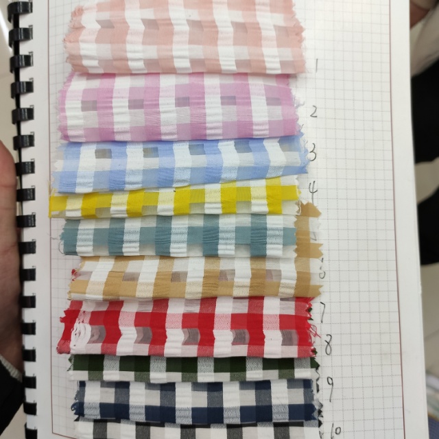 Two-color bubble grid fabric decorative fabric is available in multiple colors details Picture