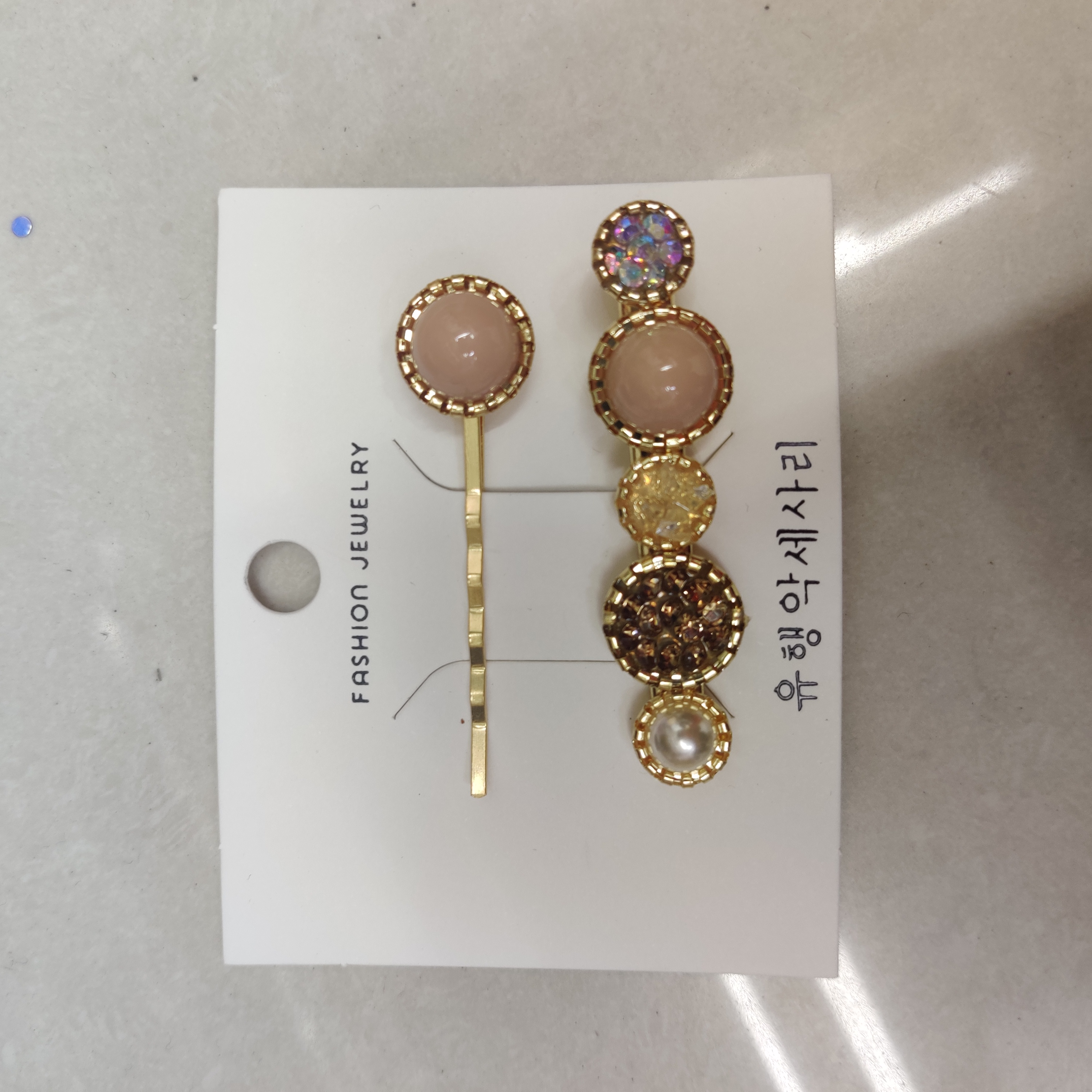 Elegant top clip a word clip little fairy ~ super flash pearl hair clip luxury style full of bangs clip hair clip South Korean hair accessories thumbnail