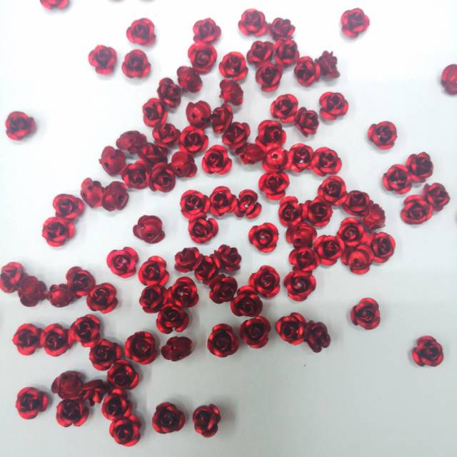 义乌市稠城姿英饰品配件商行6mm韩版三瓣玫瑰花28#色