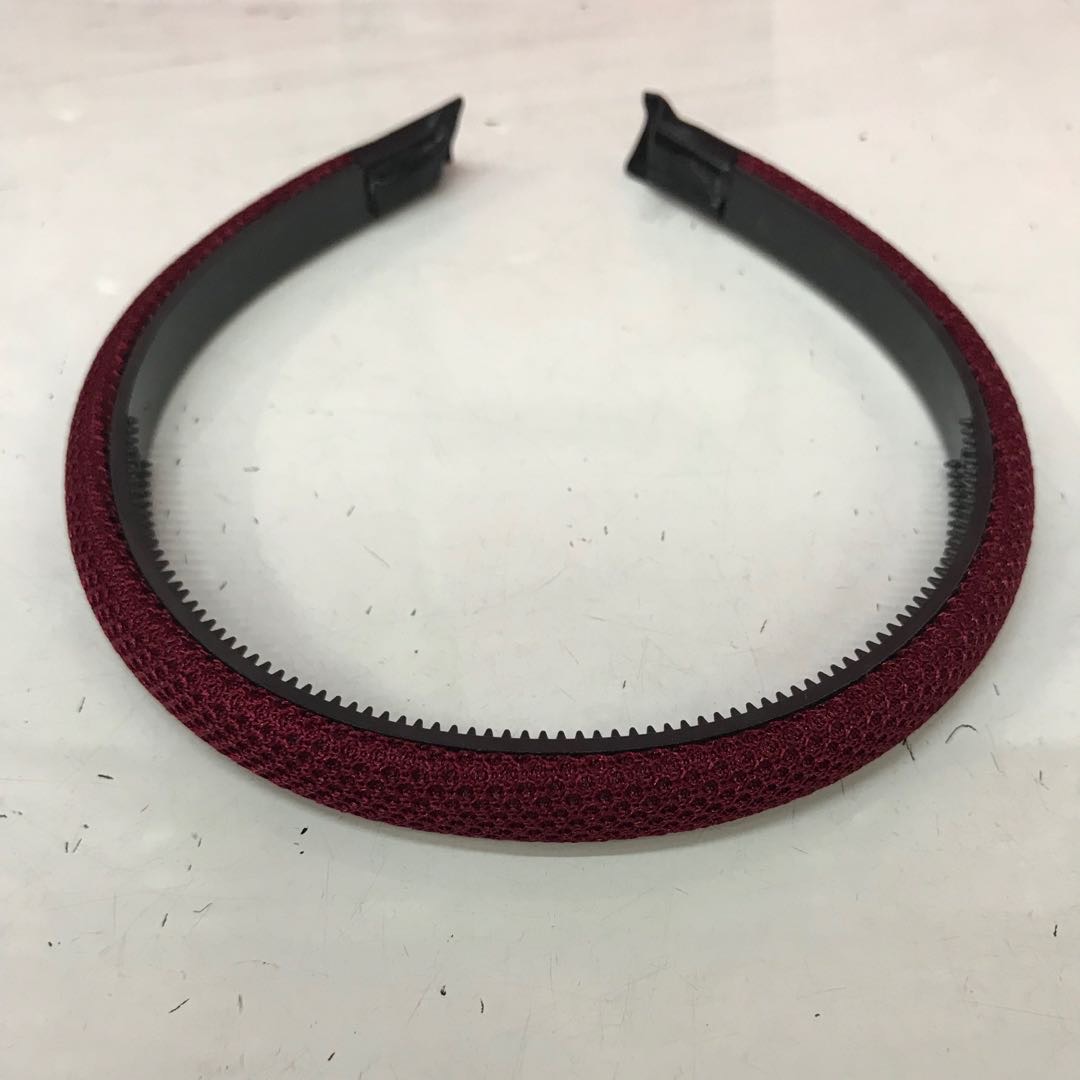 Korean fabric hair band for women, anti-slip thin headband with teeth, solid color, simple hair accessory, versatile, fresh and cute hair clip, press hair