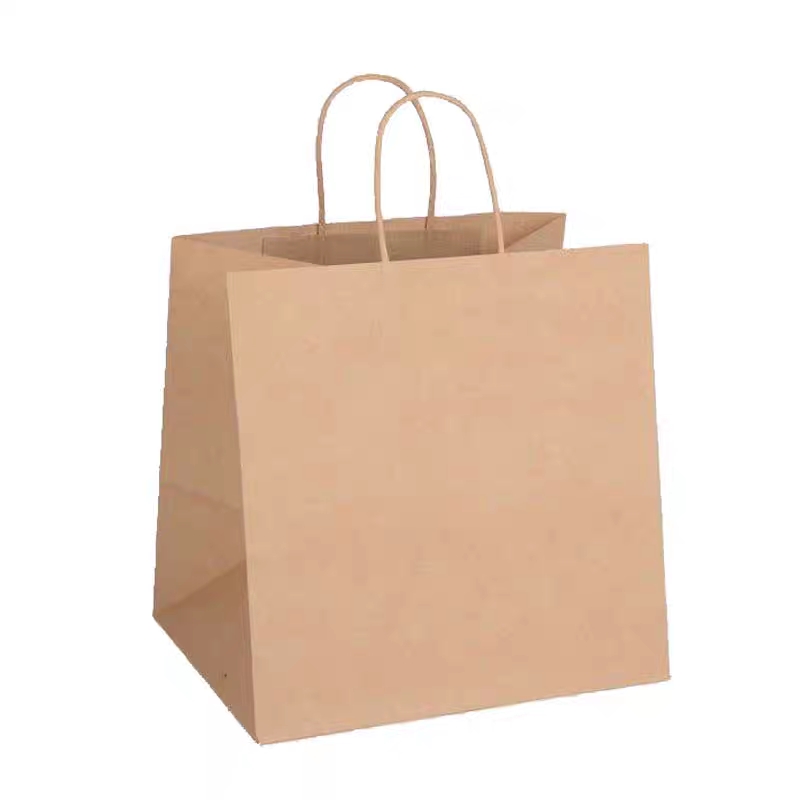 牛皮纸袋手提袋外卖打包袋奶茶打包袋服装礼品纸袋子定做LOGO