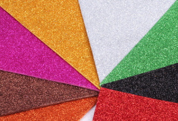 环保彩色EVA发泡片材卷材eva海绵纸撒金粉印刷包装图