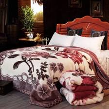 拉舍尔毛毯被子加厚双层秋冬季保暖单双人盖毯/8/9斤婚庆毯子送礼