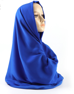 Women's Fashion Trend With Muslim Solid Color Chiffon Scarf Headscarf