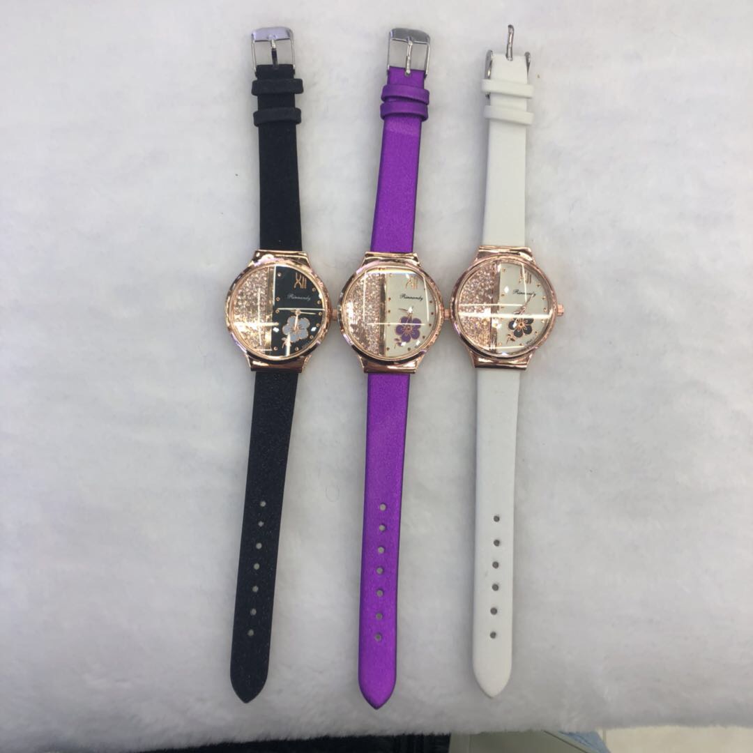 Korean retro trend diamond rose, simple, casual and elegant quartz watch for junior high school and high school students, waterproof, ultra-thin, for male and female couples