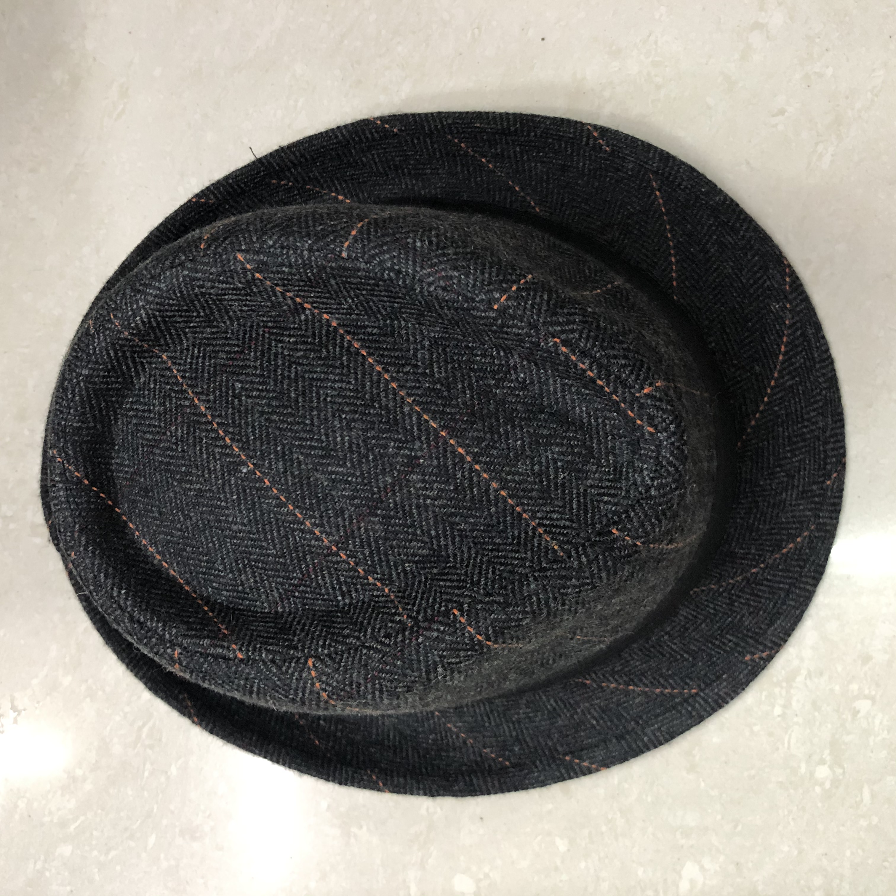 Middle-Aged And Elderly Men Autumn And Winter British Plaid Fashion New Top Hat Wool Jazz Hat Hat Spy Hat Tide details Picture