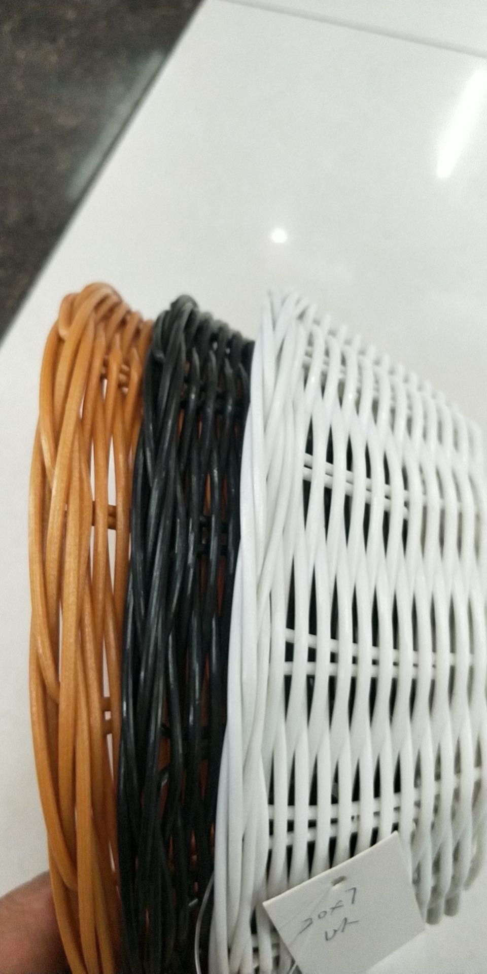 手工竹编制品竹筛子水果收纳箩筐20×7