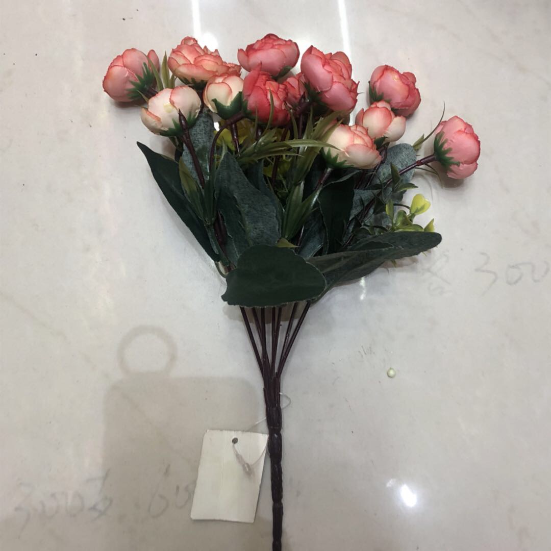 10支套装婚庆玫瑰花仿真花塑料花假花 家居客厅餐桌花束插花装饰