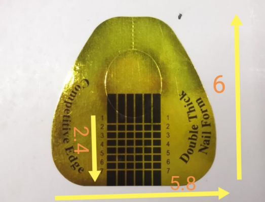 Nail care products: Paper nail tray, horseshoe-shaped nail tray, golden horseshoe-shaped extended finger tray, Nail form details Picture
