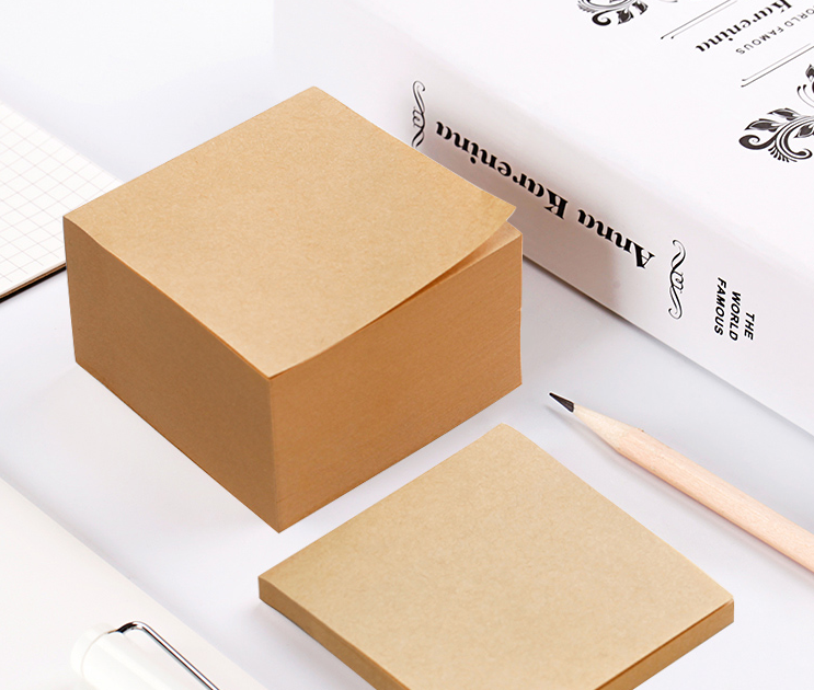 牛皮纸便利帖贴纸n次便签纸粘性强便条记事办公标签贴