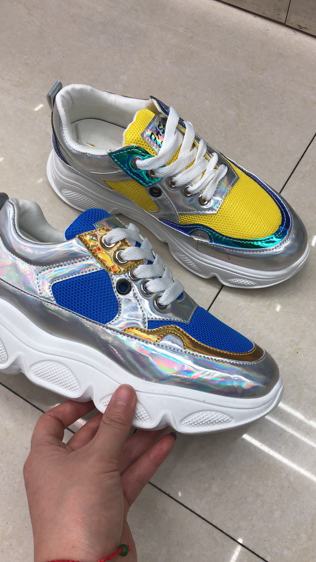 A Multi-Color Spring 2020 New Korean Version Of The Trend Sports Running Casual Shoe Mesh Shoes Specification drawing