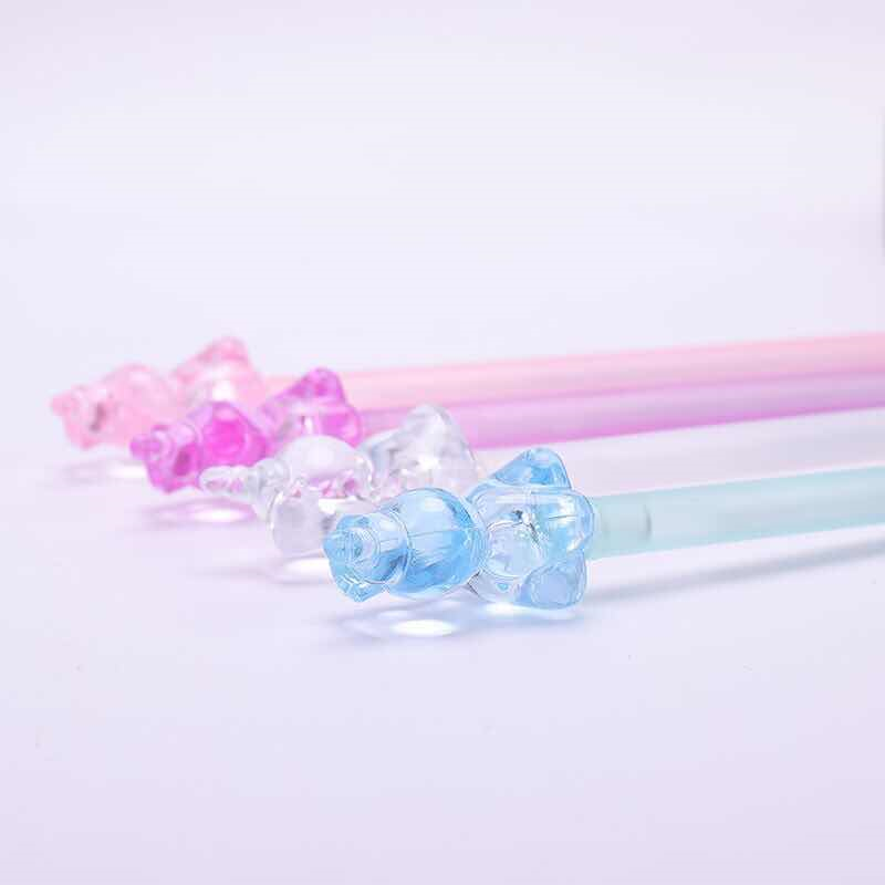 Miki Cat cartoon cute and super adorable unicorn crystal-shaped gel pen details Picture