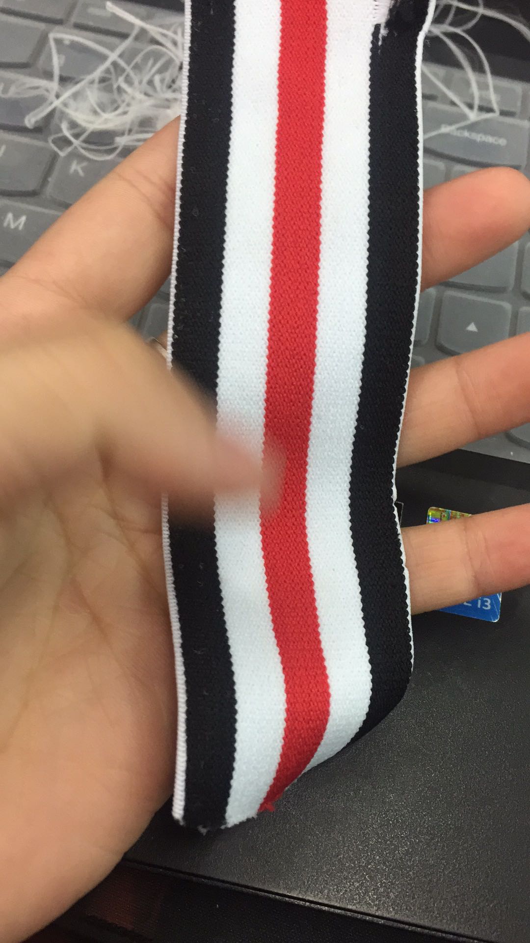 Blue Red Blue Striped Webbing Dense Ribbon Manufacturers Direct details Picture