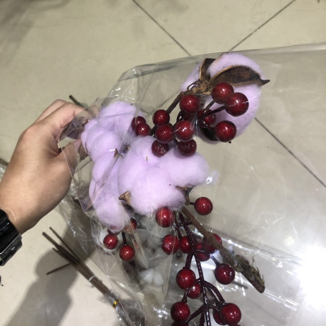 Cotton dry flower creative art decoration living room decorative flowers indoor colorful bouquet table decoration small fresh flowers